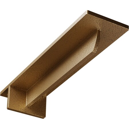 Ekena Millwork Heaton Hidden Support Steel Bracket w/ 8" Support Depth, Hammered Gold 3"W x 12"D x 2"H BKTM03X12X02HEHGO